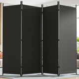 Yettsoy Room Divider 6FT Tall Folding Privacy Partition Screen, 88'' W Portable Wall Divider for Room Separation, Freestanding 4 Panel Room Divider Panel Privacy Screen for Dorm Studio Office, Black Yettsoy