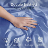 Hearth & Harbor Calm Blue Duvet Cover Queen Size - 3 Piece Soft Double Brushed Bedding Set - Includes 1 Queen Duvet Cover with Button Closure 90x90 inches and 2 Pillow Shams Hearth & Harbor
