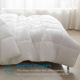 Dafinner 100% Cotton Cover Comforter Twin Size, Ultra-Soft Down Alternative Duvet Insert with Lyocell & Climaloft™ Blend Fill, Breathable Microfiber Comforter for All-Season (68x90”, White) Dafinner