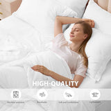 Velorose Queen Comforter Set White - Bed in a Bag Queen Size 7 Pieces, Soft Bedding Set for All Seasons, Premium Queen Comforter Set with Comforter, Sheets, Pillowcases & Shams Velorose