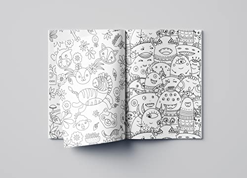 Doodle Coloring For Kids: Blue Edition WoodArtSupply