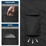 Easy-Going Rectangle Patio Furniture Cover Waterproof Outdoor Dining Table and Chair Cover Anti-UV Outside Sectional Sofa Set Covers (126" L x 63" W x 28" H, Black) Easy-Going