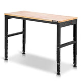 VEVOR Adjustable Workbench, 48 x 20-inch Heavy Duty Work Bench with 28.5-38.3 Inches Height Adjustment, 2000 lbs Capacity Garage Workbench with Power Outlets, Suitable for Office, Garage, Workshop VEVOR