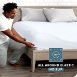 Bare Home Fitted Bottom Sheet King Size - Premium 1800 Microfiber - Ultra-Soft Hotel Luxury - Deep Pocket - Durable and Long Lasting (King, White) Bare Home