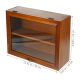 Shadow Box Small Curio Cabinet: Wooden Display Shelves Deep Memory Box Display Case Cabinet Display Shelf for Collectibles Keepsake Coins Medals Pins Cabilock