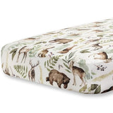 Pobibaby - Premium Single Fitted Baby Boy Crib Sheets for Standard Crib Mattress - Ultra-Soft Cotton Blend, Safe and Snug, and Stylish Woodland Crib Sheet (Wildlife Animal) Pobibaby