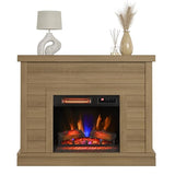 duraflame® Shiplap Wall Mantel Electric Fireplace, Calvin Brown Duraflame