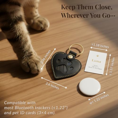 PLUSYYY Pet Fur Keepsake Keychain - Dog Hair & Cat Fur Memory Charm, Pet Memorial Gift for Dog and Cat Lovers (Black)