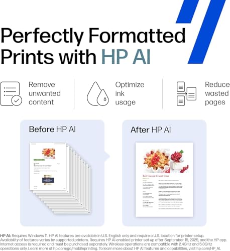 HP Envy 6155e Wireless All-in-One Color Inkjet Printer, Portobello, Print, scan, Copy, Duplex Printing Best-for-Home, AI-Enabled (714L5A) (Renewed Premium) HP