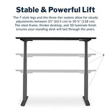 Vari Classic Electric Standing Desk - VariDesk Height Adjustable Sit/Stand Desk - Dual Motor with Memory Presets, Stable T-Style Legs - Gaming or Home Office Workstation - 60”x30”, Black Vari