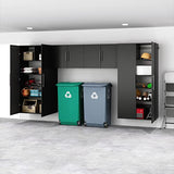 HangUps Upper Storage Cabinet, 30", Black Prepac