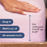 Full Size 4 Piece Sheet Set - Comfy Breathable & Cooling Bed Sheets Set - Hotel Luxury Bedding for Women, Men, Kids, Teens, Boys & Girls - Deep Pockets, Soft and Wrinkle Free - Oeko-Tex - Light Pink CGK Unlimited