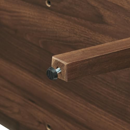 Crosley Furniture Luna Record Player Cabinet Turntable Stand, Storage for up to 175 Vinyl Records, Walnut Crosley Furniture