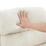 Lexicon Swivel Glider Reclining Chair, Textured Microfiber Manual Recliner, Comfy Nursery Glider Recliner, Swivel Reclining Chair for Living Room/Office/Bedroom/Apartment, Beige