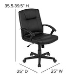 Flash Furniture Lake 5 Piece Rustic Gray Oval Conference Table Set with 4 Black LeatherSoft-Padded Task Chairs Flash Furniture