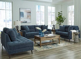 Signature Design by Ashley Bixler Classic Tufted Loveseat with Removable Cushions, Blue Signature Design by Ashley