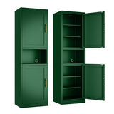 Ckzbx Tall Narrow Storage Cabinet 66.93" H Tall Bathroom Cabinet Metal Pantry Cabinets, 4 Adjustable Shelves for Kitchen, Home Office, Living Room, Dinning Room (20 inches Wide Green) Ckzbx