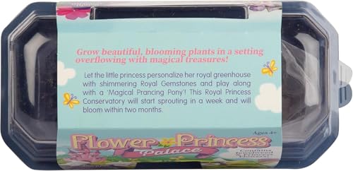 Grow Your Own Flower Princess Palace Terrarium Starter Kit - Blooming Jewelweed & Princess Flowers, Includes Pony, Royal Gems & Complete Supplies to Start Growing in a Week TOYS BY NATURE
