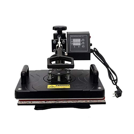 8 in 1 Heat Press Dual Digital Control 360 Degree Swivel Heat Press Machine Multipurpose Combo Kit Sublimation Heat Press Machine for T Shirts, Mug, Hat, Plate, Cap, 29X38CM YAOBAO