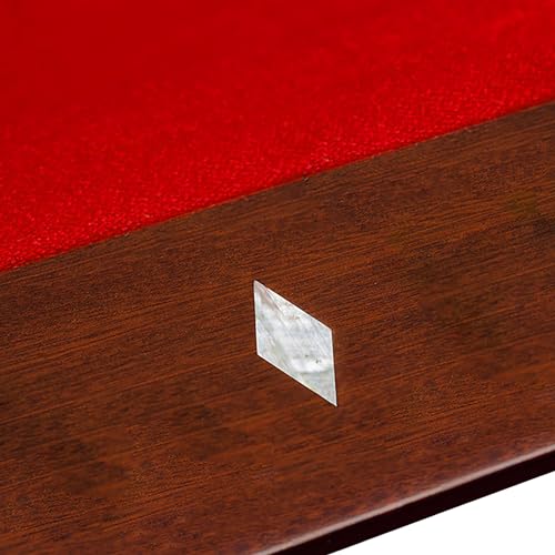 Hathaway Augusta 8-ft Pool Table Pool Table for Family Game Rooms with Burgundy Felt, 57-in Cues, Balls, Brush and Chalk - Mahogany Finish,Maple Hathaway