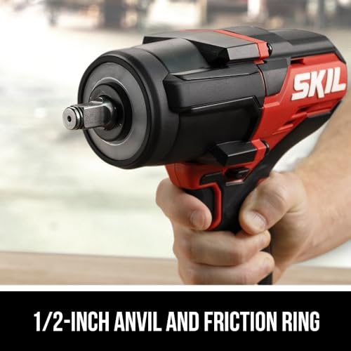 SKIL PWR CORE 20™ Brushless 20V 1/2 In. Mid-Torque Impact Wrench Kit Including 4.0 Ah Battery and Auto PWRJump™ Charger- IW5761B-10 - WoodArtSupply