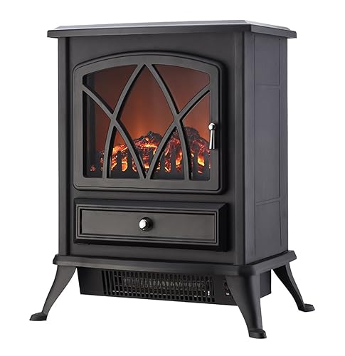 Comfort Glow ES4215 Ashton Electric Stove Black, Length: 11.5in, Width: 16.5in, Height: 23in Comfort Glow