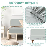 Luv4babe Waterproof Futon Cover for Armless Sofa Bed, Leakproof and Scratch-Resistant Futon Mattress and Couch Cover Protector for Kids, Cats and Dogs, Gray Luv4babe
