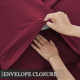 Yibeizi Twin Sheets Set, Red Cooling Hypoallergenic Microfiber Single Bed Sheets, Soft Oeko-Tex Extra Deep Pocket Sheets & Pillowcases Wrinkle Free Bedsheets Yibeizi