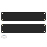 PATIKIL Vinyl Blank Banners Signs to Decorate 2'x10' Sublimation Black Banner with Hanging Rope for Business Outside Outdoor Wall, 2 Set PATIKIL