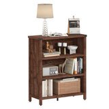 Rustic Oak 3-Shelf Bookcase by BON AUGURE - Stylish Floor-Standing Storage for Home & Office BON AUGURE