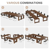 Tribesigns 7 ft Conference Table for 6 to 8 People, Modern Rectangle Meeting Room Desk for Boardroom, Home Office (Dark Brown) Tribesigns
