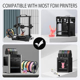 Glow in the Dark Gradient Rainbow 1.75mm PLA Filament, Luminous Rainbow Vibrant Bright 3D Printer Filament, 0.25kg 250g Small Spool 3D Printing PLA Filament Rod Toksen3D