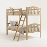 Storkcraft Long Horn Twin-Over-Twin Bunk Bed (Natural) - GREENGUARD Gold Certified, Converts to 2 Individual Twin beds Storkcraft