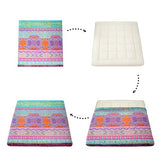 MAXYOYO Mattress Cover for Traditional Japanese Futon Mattress, Futon Floor Mats Cover with Zipper, Super Soft and Machine Washable, Bohemian, Twin MAXYOYO