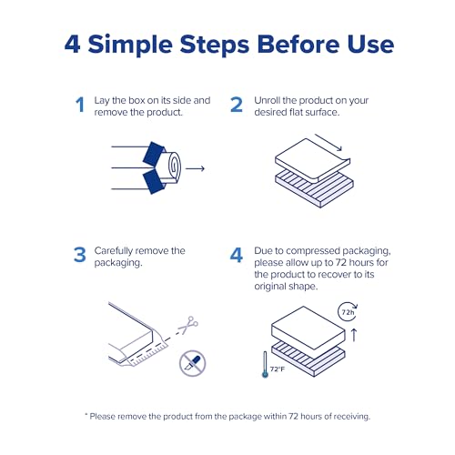 Olee Sleep King Mattress, 10 Inch Gel Memory Foam Mattress, Gel Infused for Comfort and Pressure Relief, CertiPUR-US Certified, Bed-in-a-Box, Medium Firm, Blue, King Size Olee Sleep