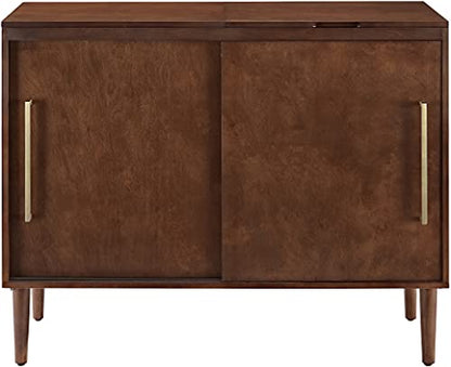 Crosley Furniture Everett Mid-Century Modern Media Console, Mahogany