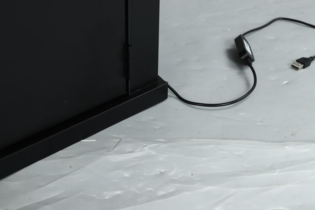 LED Coffee Tables for Living Room, 33.5" Square Center Table with Storage & Hidden Shelf, Large Modern Coffee Table Desk with RGB Lights, Living Room Tables Cocktail Table, Plug-in Use (Vintage Brown) knoworld