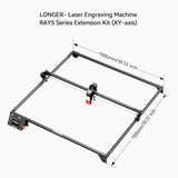 LONGER New X Y-Axis Extension Kit for RAY5 5W/10W/20W Laser Engravers, for Control Boxes with Air Pump Port, Easy Installation for Larger Engraving Area Longer
