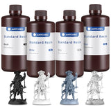 ANYCUBIC 3D Printer Resin Bundle, 405nm SLA UV-Curing Resin with High Precision and Quick Curing & Excellent Fluidity for LCD 3D Printing (Grey+Clear+White+Black,1kg per Bottle, 4kg in Total)