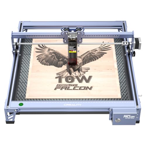 Creality Falcon 10W Laser Engraver, with Honeycomb Laser Bed 500x500mm, 10000mm/min, 72000mW High-Precision Laser Cutter for Wood, Acrylic, Pre-Installation and Out-of-The-Box Creality