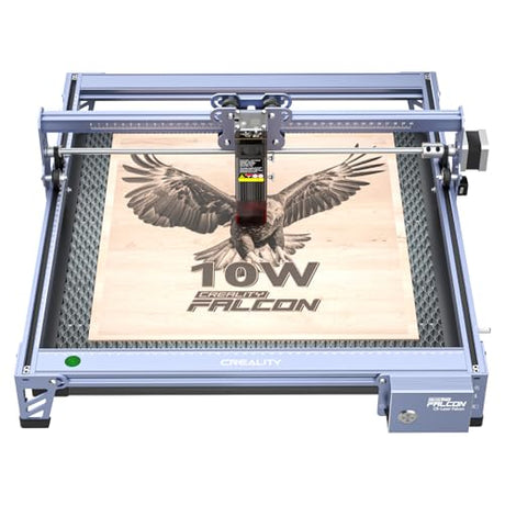 Creality Falcon 10W Laser Engraver, with Honeycomb Laser Bed 500x500mm, 10000mm/min, 72000mW High-Precision Laser Cutter for Wood, Acrylic, Pre-Installation and Out-of-The-Box Creality