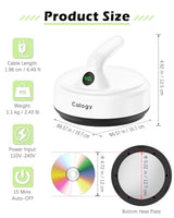 Calogy Mini Heat Press, Small Round Heat Press Machine 5" Diameter, Portable Iron 4 Levels Temp Max 410℉ for Heating Transfer Sublimation Crafts, DIY Coaster, Bag, Pillow, Ceramic (Ivory White) Calogy