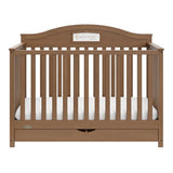 Graco Story 5-in-1 Convertible Crib with Drawer – GREENGUARD Gold Certified Wood Crib, Converts to Toddler Bed, Daybed, Full-Size Bed, Nursery Storage Drawer, Reversible Headboard (Hazelnut)