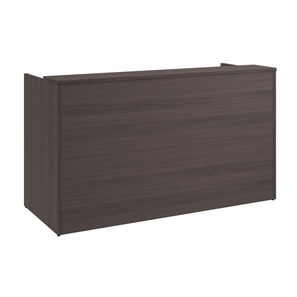 Bush Business Furniture Arrive 72W x 30D Reception Desk with Shelf and Mobile File Cabinet in Storm Gray Bush Furniture