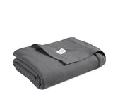 LANE LINEN Twin Blanket 100% Cotton Blankets Twin Size for Bed - Herringbone Weave (68"x90") Soft & Cozy Bed Blankets - Great Gifting in Any Season for Everyday Bedding - Oeko-TEX Certified - Grey LANE LINEN