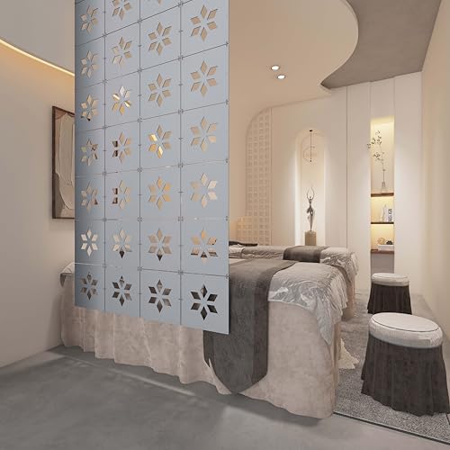 Felt Fiber Surface High Density Polyester Fiber Board 11"x11" Hanging Room Divider Panel Cut Room Partition Home Decoratio (12 Pcs) (Oatmeal) OSHIYINN