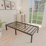 ALDRICH 14 Inch Metal Twin Bed Frame - Single Black Basic Steel Slats Platform, Easy Assembly Heavy Duty Noise Free Bedframes, No Box Spring Needed ALDRICH
