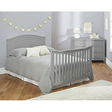 SORELLE FURNITURE Berkley Round Top Crib, Classic 4-in-1 Convertible Crib, Made of Wood, Non-Toxic Finish, Wooden Baby Bed, Toddler Bed, Child’s Daybed and Full-Size Bed, Nursery Furniture-Gray SORELLE FURNITURE
