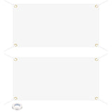 PATIKIL 2 PCS Blank Banners Signs to Decorate 2'x4' Sublimation White Banner with Hanging Rope for Business Outside Outdoor Wall PATIKIL