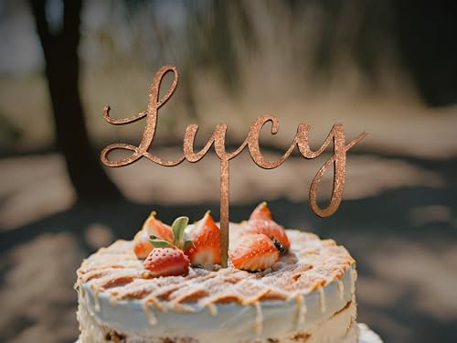 Custom Name Birthday Cake Topper Personalized Name Cake Topper for Baby Shower Gift for Birthday Graduation Cake Topper Made with Wood designLEE Studio